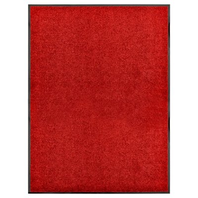 DECOSHOP26 Paillasson lavable Rouge 90x120 cm DEC023186