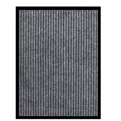 VIDAXL Paillasson ray&eacute; Gris 60x80 cm  - Gris