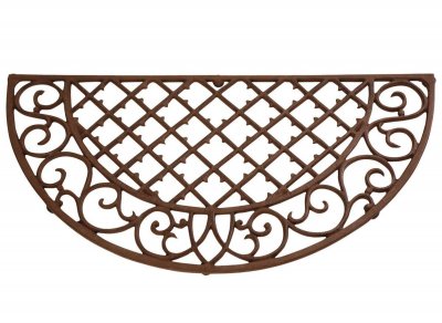ESSCHERT DESIGN Paillasson tapis fonte demi-lune - 67 x 34 cm