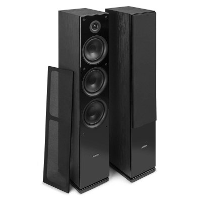 Paire Enceintes Colonne Fenton Shf80b Hifi 3 Voies Enceintes Passive Haute Qualit&eacute; 500W Noir