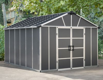 PALRAM  - Abris De Jardin 11.7m&sup2; Gris Avec Base 705161