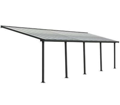 PALRAM  - pergola 27.3m&sup2; gris anthracite 704358 - olympia 704358
