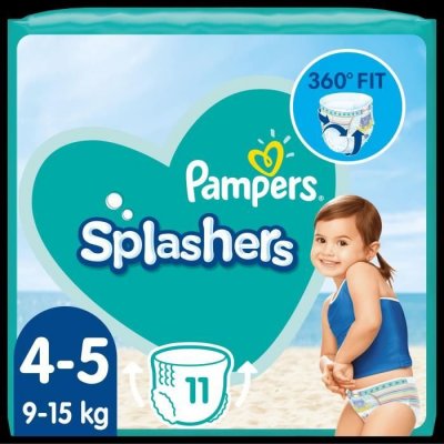  Pampers splashers taille 4-5, 9-15 kg, 11 couches-culottes de bain