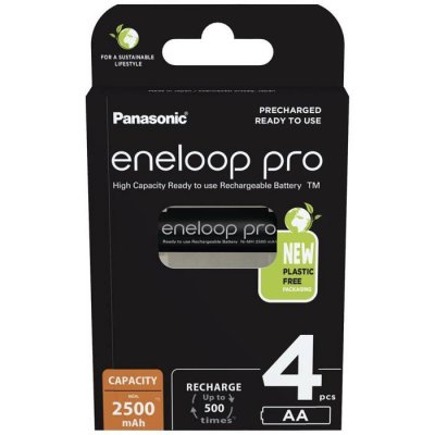 PANASONIC  Eneloop Pro 4 Piles Rechargeables AA HR6 2450mAh