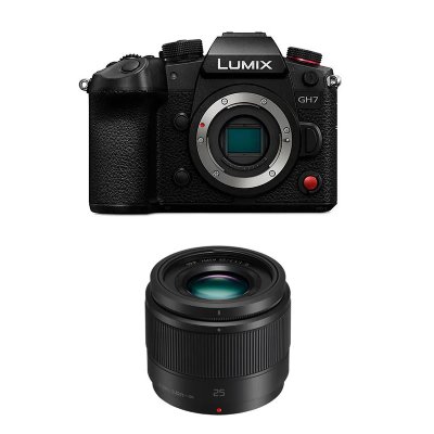 PANASONIC  LUMIX GH7 Noir + Objectif G 25mm f/1.7 Garanti 3 ans