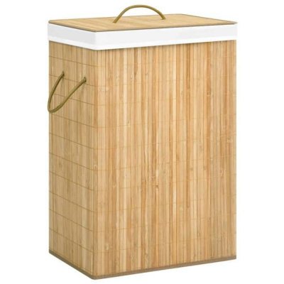 VIDAXL Panier &agrave; linge Bambou 72 l  Light brown