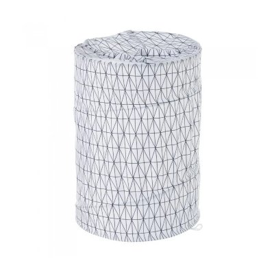 WADIGA Panier &agrave; Linge en Polyester Motifs G&eacute;om&eacute;triques