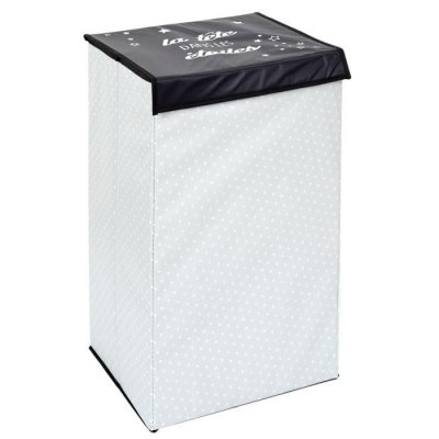 PARIS PRIX Panier &agrave; linge - L 35 cm x l 30 cm x 58 cm - Gris
