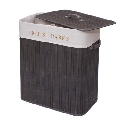 MENDLER Panier &agrave; linge  HWC-C21 63x55x34cm 100l gris fonc&eacute;