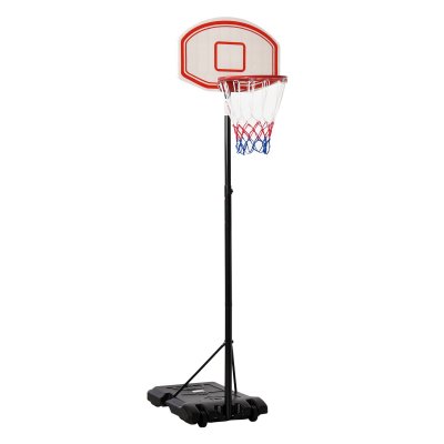 HOMCOM Panier de Basket-Ball sur pied hauteur r&eacute;glable 2,1 - 2,5 m noir blanc