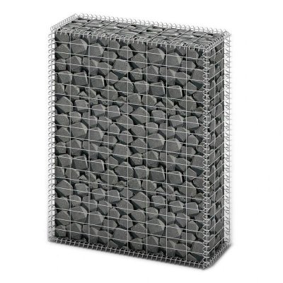 VIDAXL Panier de gabion avec couvercle Fil galvanis&eacute; 100 x 80 x 30 cm