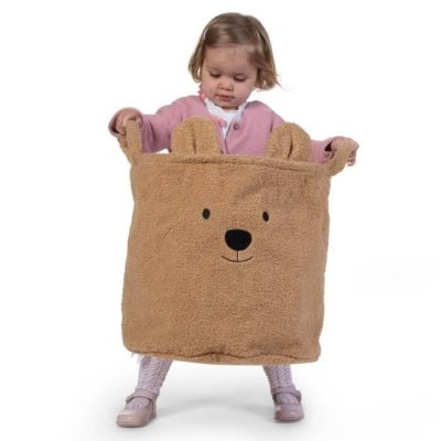 CHILDHOME Panier de rangement Teddy beige (40 x 40 cm)