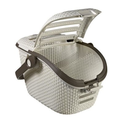 CURVER Panier de transport blanc pour chat 