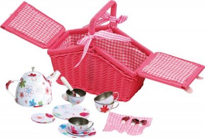 SMALL FOOT Panier Pique-Nique &laquo;Fleurs Multicolores&raquo;