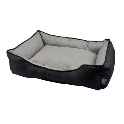  Panier Rectangle 55cm - Noir Et Gris - Pour Chien