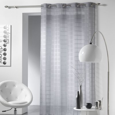Panneau a oeillets 140 x 240 cm voile sable candide Gris - Gris