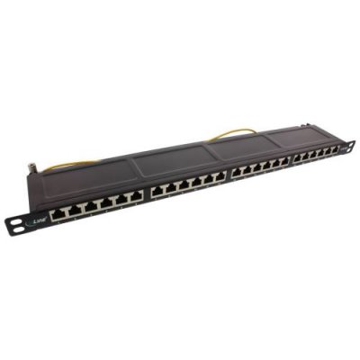 INLINE Panneau de brassage &reg; 19 Cat.6A 24 ports 0.5U noir RAL 9005
