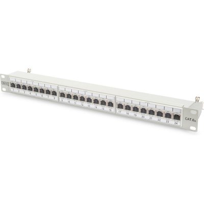 DIGITUS Panneau de brassage RJ45 24 ports CAT6a STP 1U