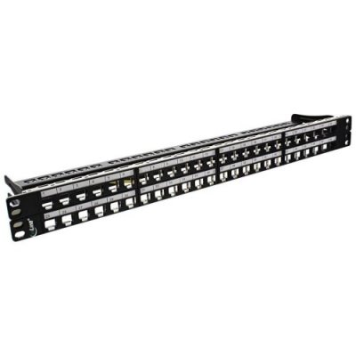 INLINE Panneau de brassage vierge &reg; 19 Cat.6A 48 ports 1U noir
