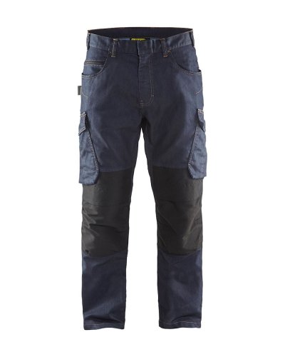 BLAKLADER Pantalon De Travail Services Denim Stretch 2d Marine/noir Taille 42
