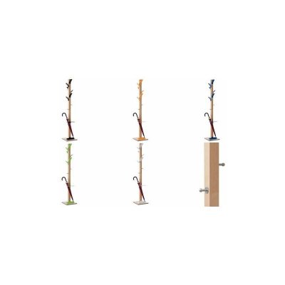 Paperflow Portemanteau easyCloth - f&ucirc;t bois, 6 pat&egrave;res coloris blanc
