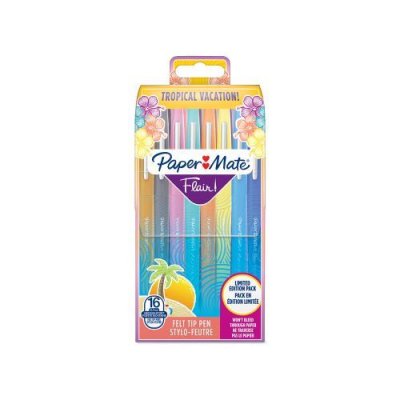 PAPERMATE  Blister De 12 Stylos Feutres Flair Tropical