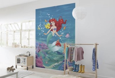 KOMAR Papier peint Ariel La Petite Sir&egrave;ne et ses amis Disney 184X254 CM