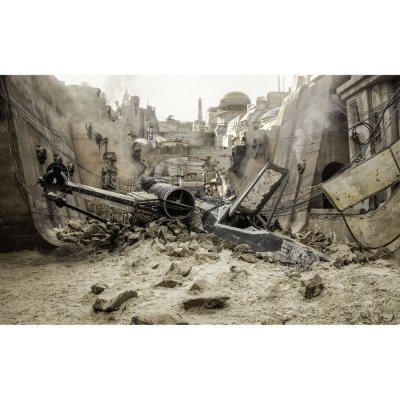 KOMAR Papier Peint intiss&eacute; panoramique X-Wing chasseur stellaire &eacute;cras&eacute; - Star Wars 400X250CM
