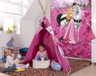 KOMAR Papier Peint La Belle Au Bois Dormant Aurore 184x254 Cm - Enfants