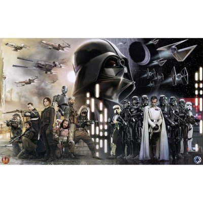 KOMAR Papier peint panoramique intiss&eacute;e de  - Star Wars Collage - Taille: 400 x 250 cm - color&eacute;