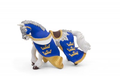 PAPO - Cheval du Roi Arthur Bleu Le Monde Medieval Figurine, 39952