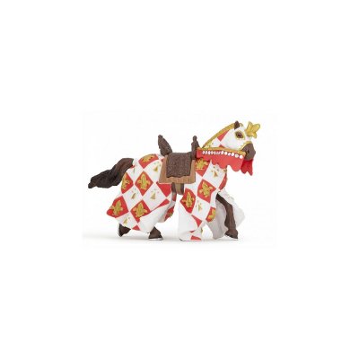 PAPO  Figurine Cheval Blanc fleur de lys Pour Enfant 