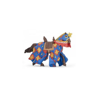 PAPO  Figurine Cheval Bleu fleur de lys Pour Enfant 