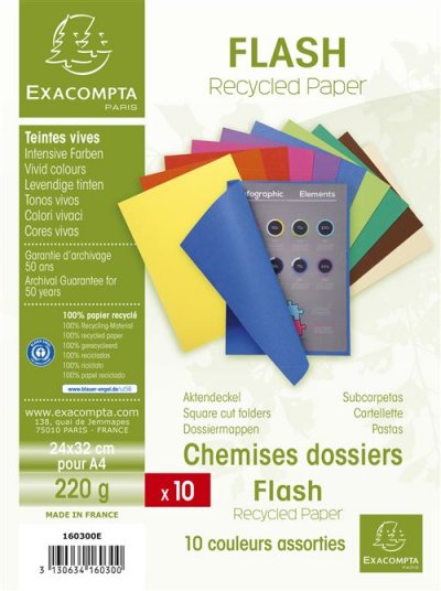 EXACOMPTA Paquet de 10 chemises  Forever Mod&egrave;le al&eacute;atoire