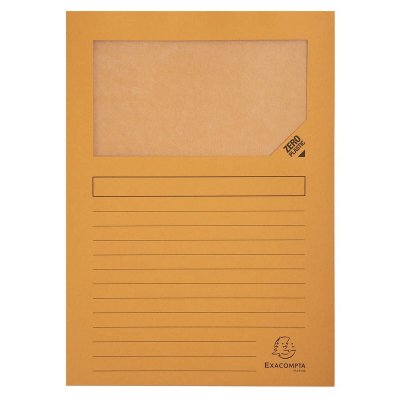 EXACOMPTA Paquet de 100 pochettes coin papier 120 g  orange - Orange