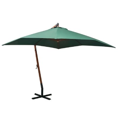 VIDAXL Parasol 300 x 300 cm Poteau en bois Vert  - Vert