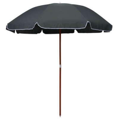 VIDAXL Parasol avec m&acirc;t en acier 240 cm anthracite