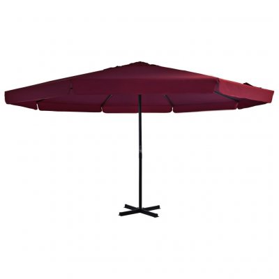 VIDAXL Parasol avec m&acirc;t en aluminium 500 cm Bordeaux  Rouge bordeaux