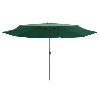 HELLOSHOP26 Parasol d'e x t&eacute;rieur avec m&acirc;t en m&eacute;tal 400 cm vert  02_0008269