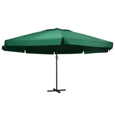 VIDAXL Parasol d'ext&eacute;rieur avec m&acirc;t en aluminium 600 cm Vert  Vert