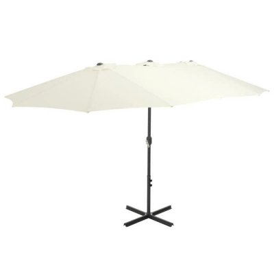 VIDAXL Parasol d'ext&eacute;rieur et poteau en aluminium 460 x 270 cm Sabe