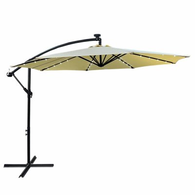  Parasol de jardin - MILIN - 245x300x300 - &Eacute;clairage LED - Protection UV 