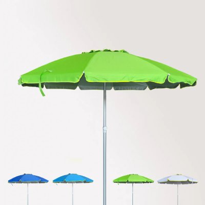 BEACHLINE Parasol de plage 240 cm aluminium anti-vent protection uv roma 