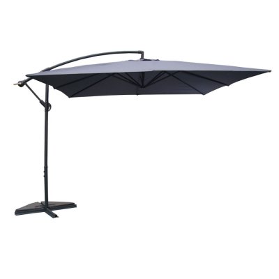 CONCEPT USINE Parasol d&eacute;port&eacute; 3x3m Solenzara - Gris 
