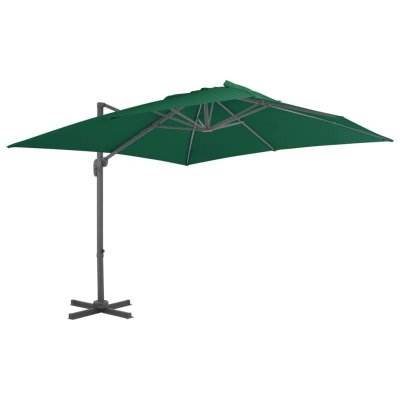 VIDAXL Parasol d&eacute;port&eacute; avec m&acirc;t en aluminium Vert 300x300 cm  Vert