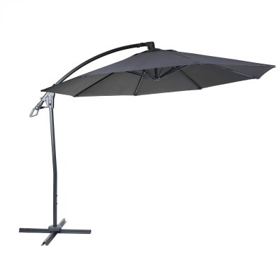 MENDLER Parasol d&eacute;port&eacute; de luxe  HWC-D14, &Oslash; 3m anthracite sans pied