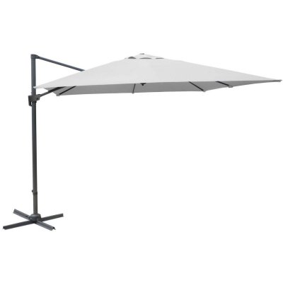 PROLOISIRS Parasol D&eacute;port&eacute; Nh - Toile Carr&eacute; 300 X 300 Cm - Couleur Blanche