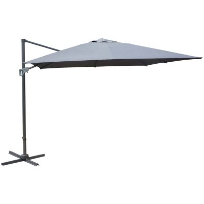 PROLOISIRS Parasol D&eacute;port&eacute; Nh - Toile Carr&eacute; 300 X 300 Cm - Couleur Grise