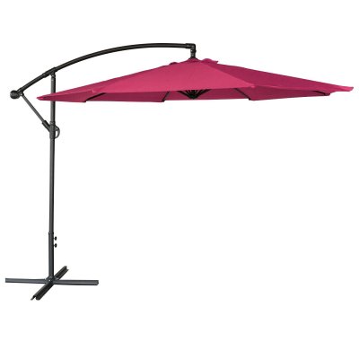 HAPPY GARDEN Parasol d&eacute;port&eacute; OAHU rond 3,50m de diam&egrave;tre fuchsia