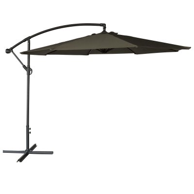 HAPPY GARDEN Parasol d&eacute;port&eacute; oahu rond 3,50m de diam&egrave;tre gris - Gris